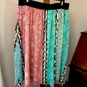 Lane Bryant Mixed Print Midi Skirt